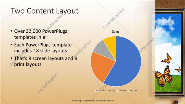 Two Content presentation slide layout