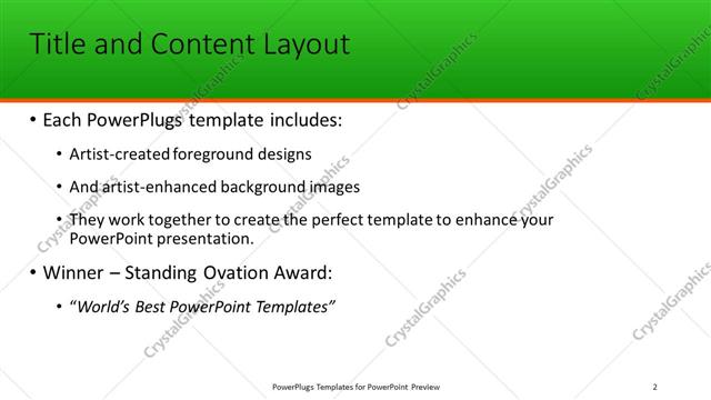 Title and Content presentation slide layout