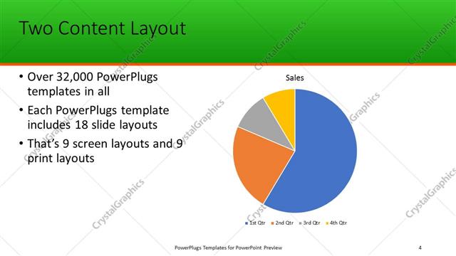 Two Content presentation slide layout