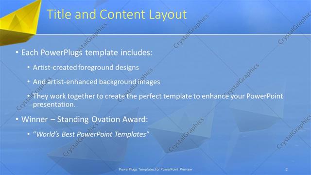 Title and Content presentation slide layout