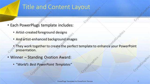 Title and Content presentation slide layout