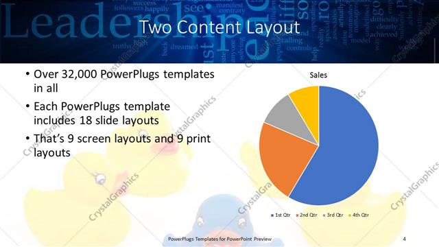 Two Content presentation slide layout