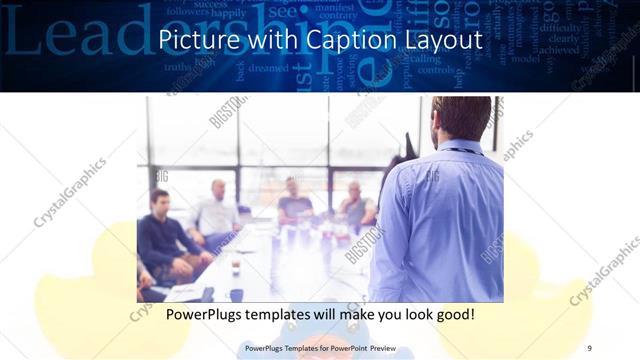 Picture with Caption presentation slide layout