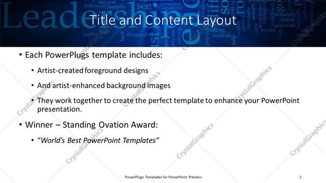 Title and Content presentation slide layout