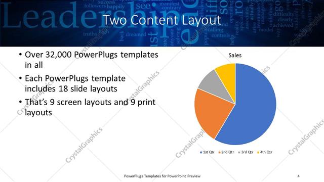 Two Content presentation slide layout