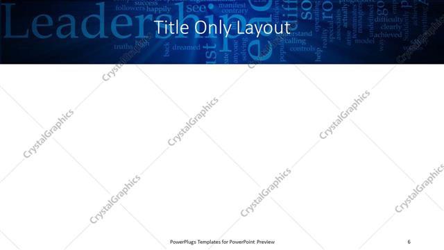 Title Only presentation slide layout