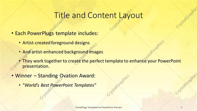 Title and Content presentation slide layout