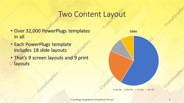 Two Content presentation slide layout