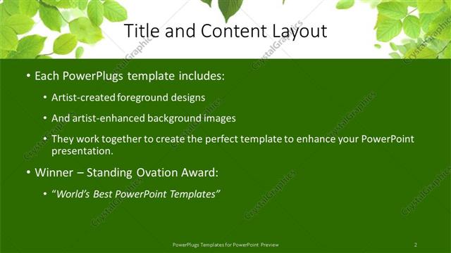 Title and Content presentation slide layout
