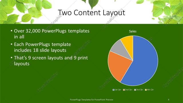 Two Content presentation slide layout
