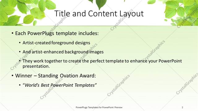 Title and Content presentation slide layout