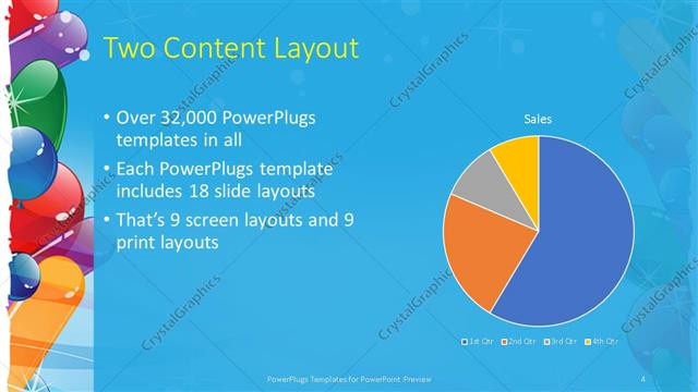 Two Content presentation slide layout