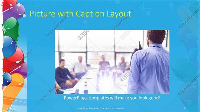 Picture with Caption presentation slide layout