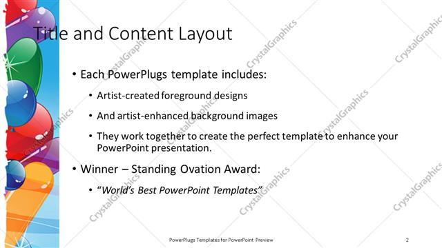 Title and Content presentation slide layout