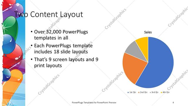 Two Content presentation slide layout