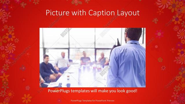 Picture with Caption presentation slide layout