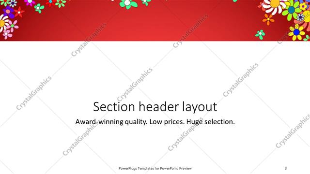 Section Header presentation slide layout