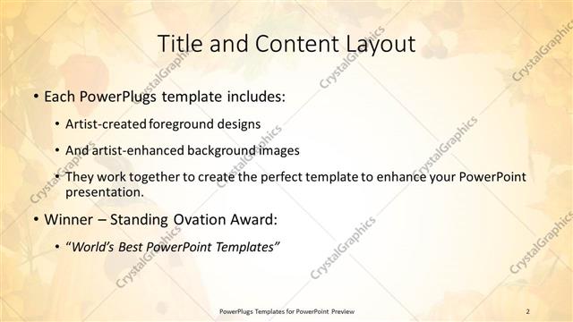 Title and Content presentation slide layout