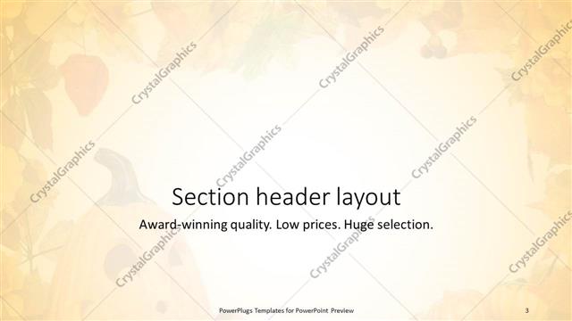 Section Header presentation slide layout