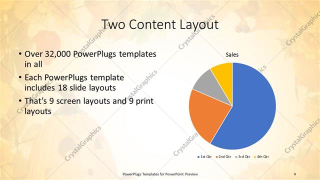 Two Content presentation slide layout
