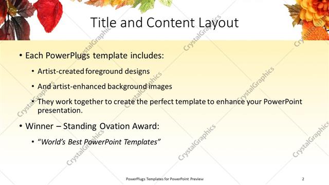 Title and Content presentation slide layout