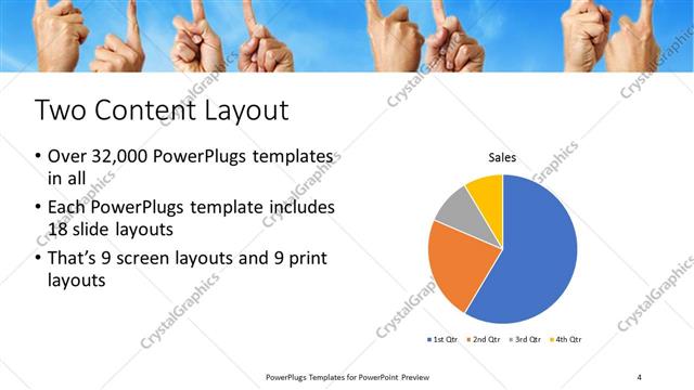 Two Content presentation slide layout