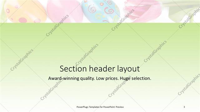 Section Header presentation slide layout