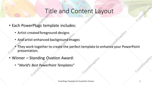 Title and Content presentation slide layout