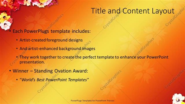 Title and Content presentation slide layout