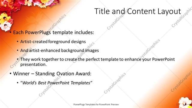 Title and Content presentation slide layout