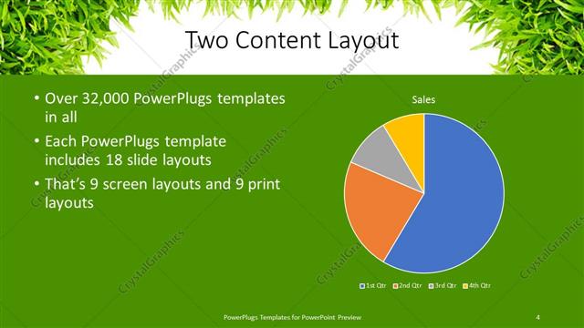 Two Content presentation slide layout