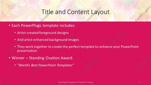 Title and Content presentation slide layout