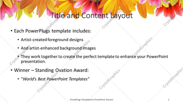 Title and Content presentation slide layout
