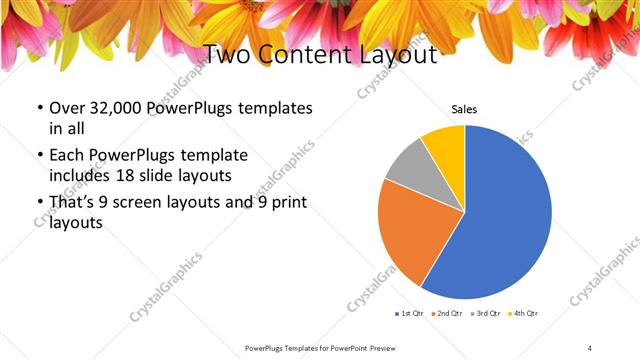 Two Content presentation slide layout