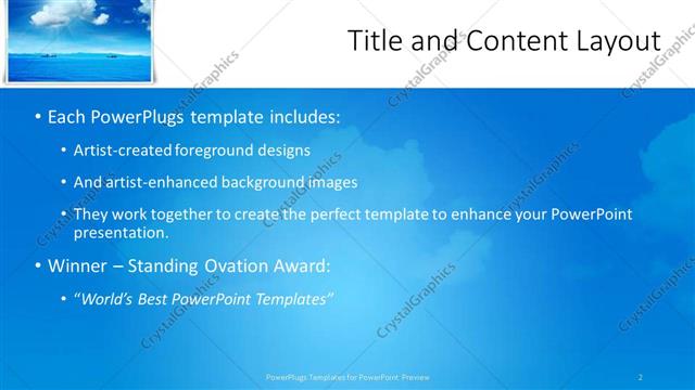 Title and Content presentation slide layout