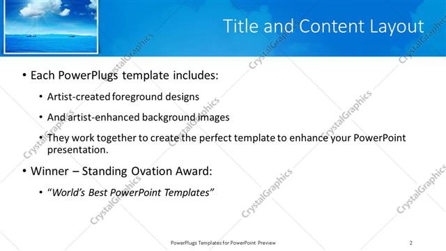 Title and Content presentation slide layout