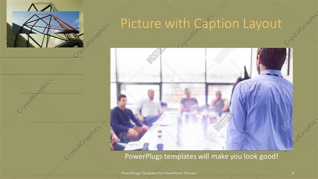Picture with Caption presentation slide layout