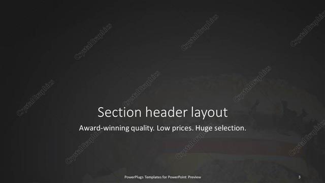 Section Header presentation slide layout
