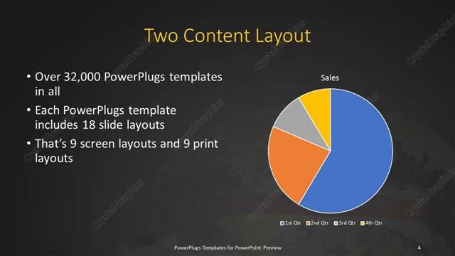 Two Content presentation slide layout