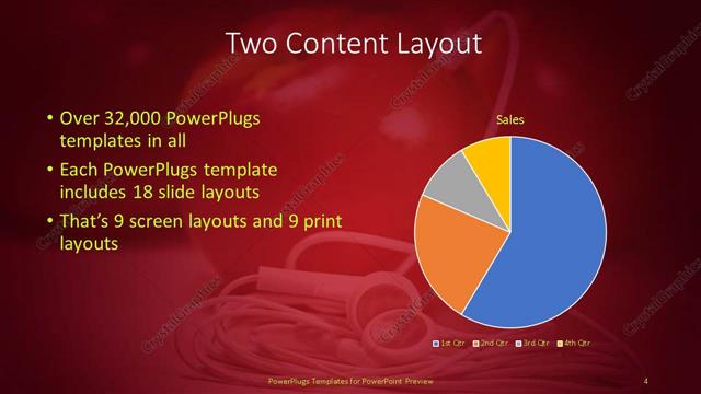 Two Content presentation slide layout
