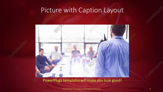 Picture with Caption presentation slide layout