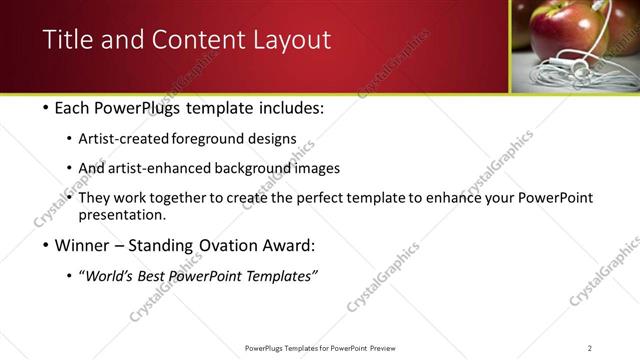 Title and Content presentation slide layout