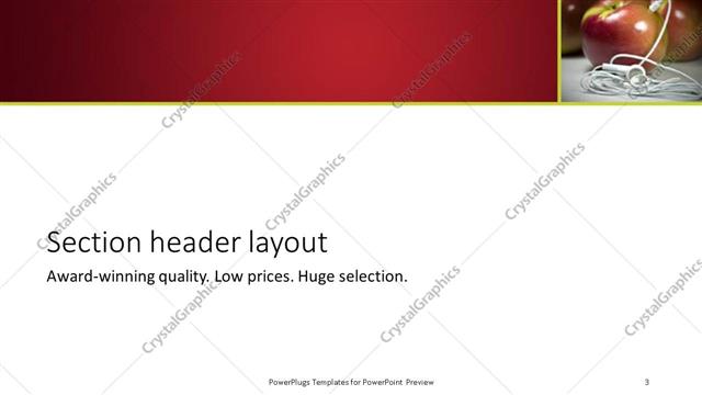Section Header presentation slide layout