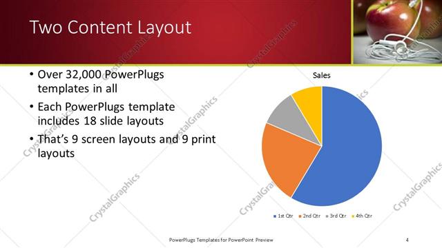 Two Content presentation slide layout