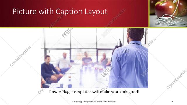Picture with Caption presentation slide layout