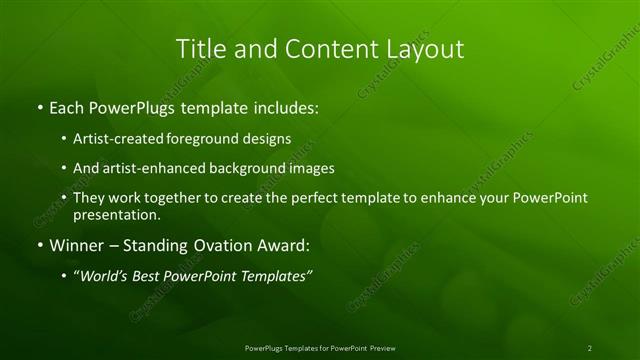 Title and Content presentation slide layout