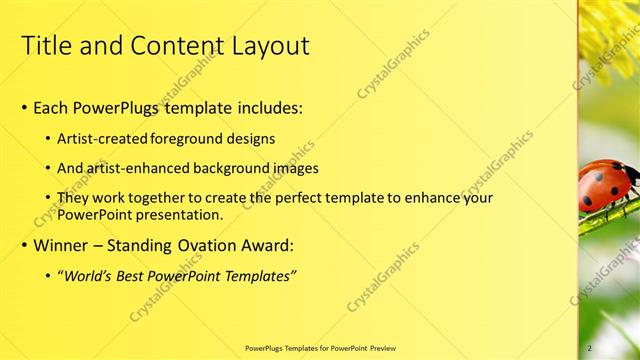 Title and Content presentation slide layout