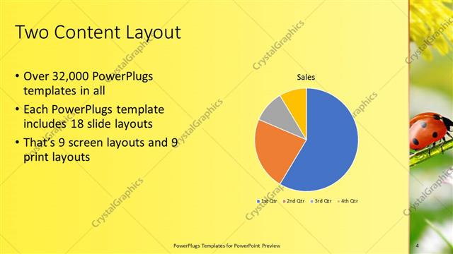 Two Content presentation slide layout