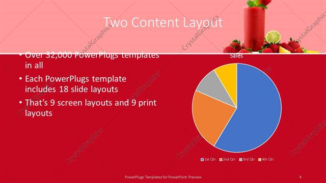 Two Content presentation slide layout