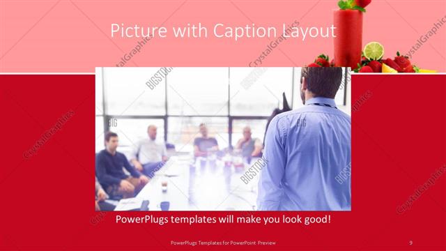 Picture with Caption presentation slide layout